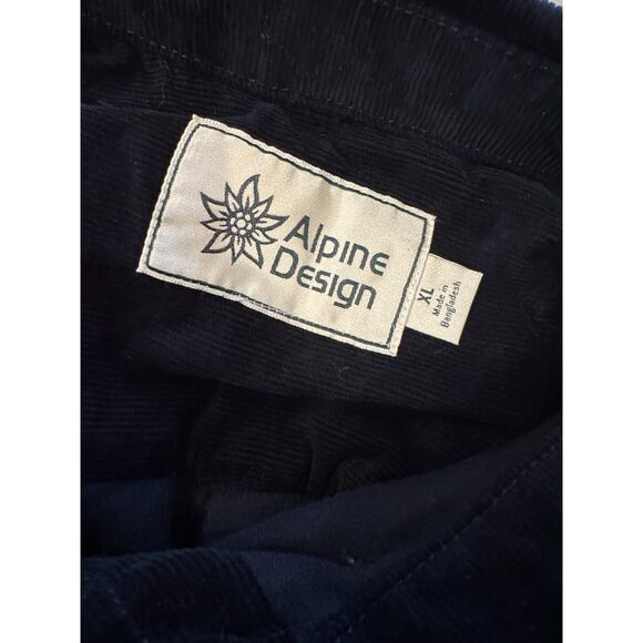 🧥 Alpine Design Navy Corduroy Shirt Jacket XL NWT • Organic Cotton • Cozy ✨ - Picture 4 of 6
